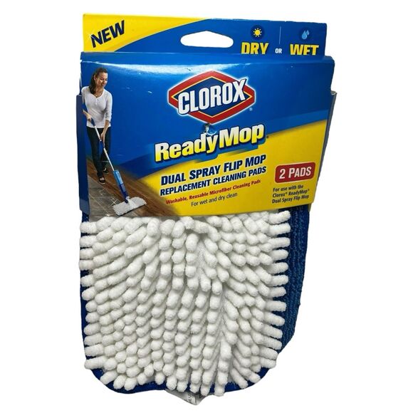 Clorox Ready Flip Mop Refill Dual Spray Wet Dry Replacement Cleaning Pads 2 pack - Picture 1 of 5